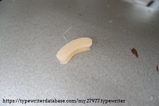 A new foot, cast in a candlewax mold, out of 2-part PU rubber.