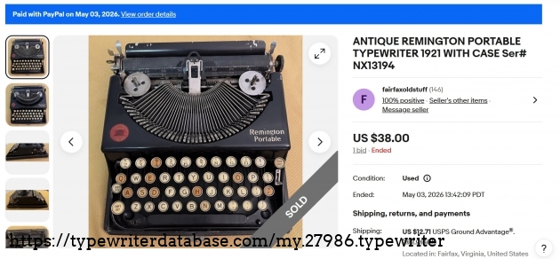 Main photo of eBay listing 5/3/2026.