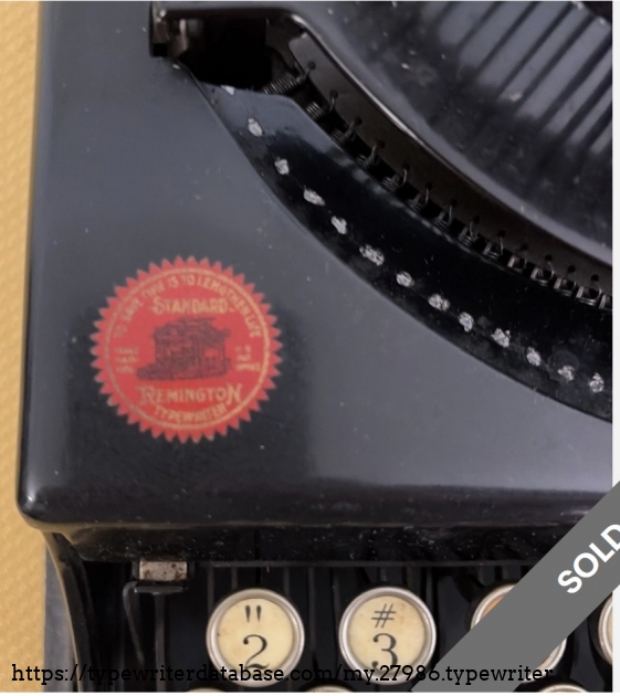 Typewriter decal.