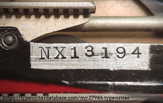 Serial number.