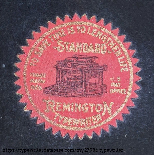 Remington typewriter decal.