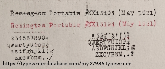 Typing sample.