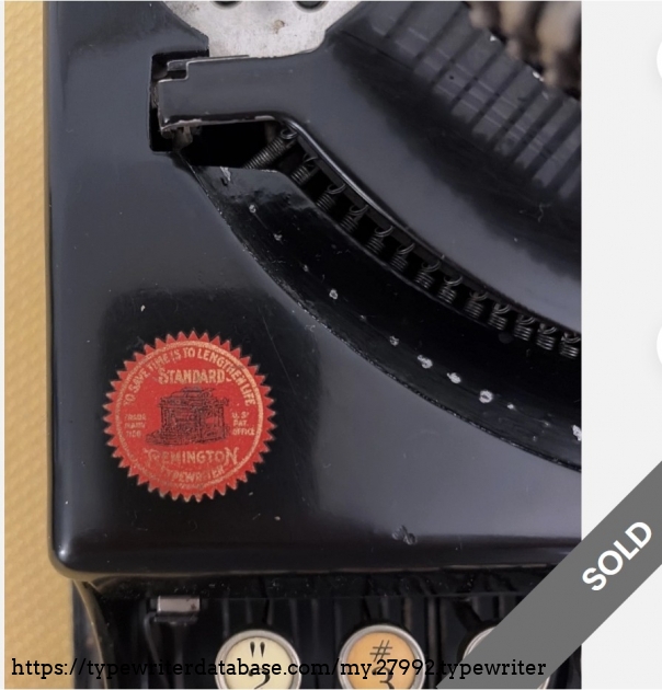 Remington typewriter decal.