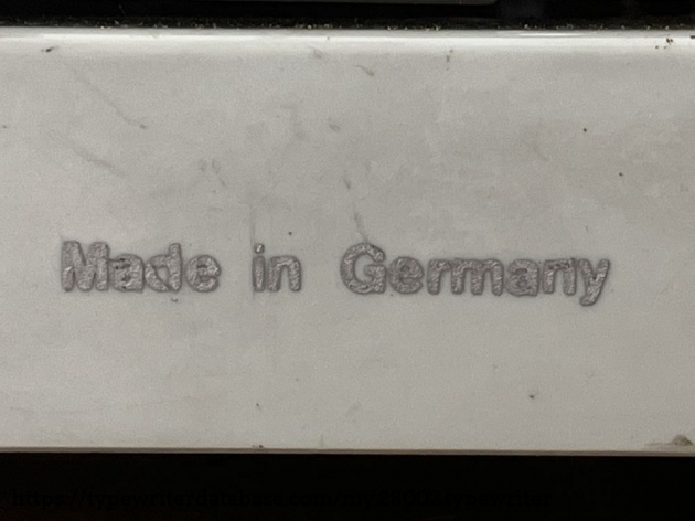 Detail: country of manufacture decal; "Made in Germany" here means: Made in GDR (Eastern Germany). This is the only decal on the rear side; there is no "Mod. 15" decal.