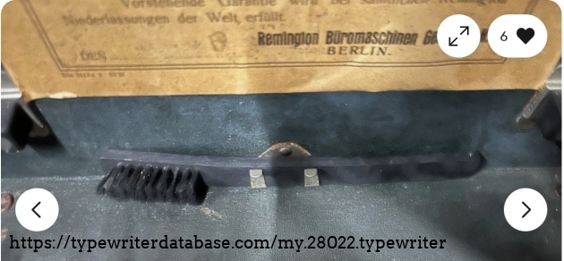 Case brush and part of label.