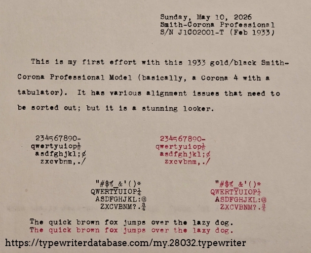 Typing sample.