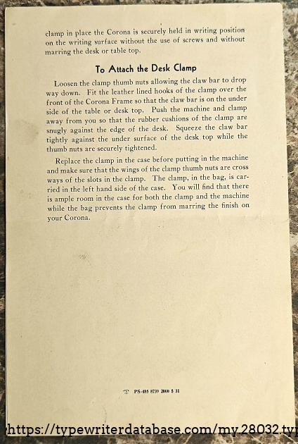 Instruction page 3 (back cover).