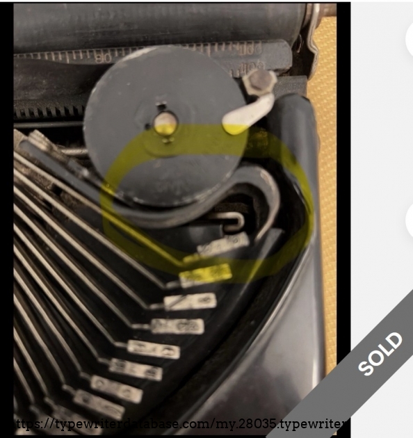 Typebar guard colliding with ribbon spool (seller warned about this; needs to be addressed).