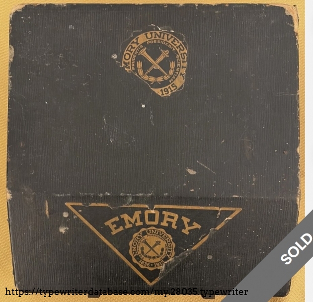 Case with Emory University stickers.