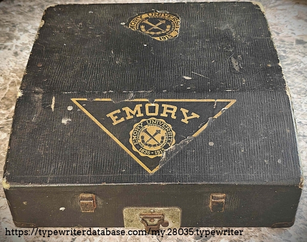 Case with Emory University stickers.