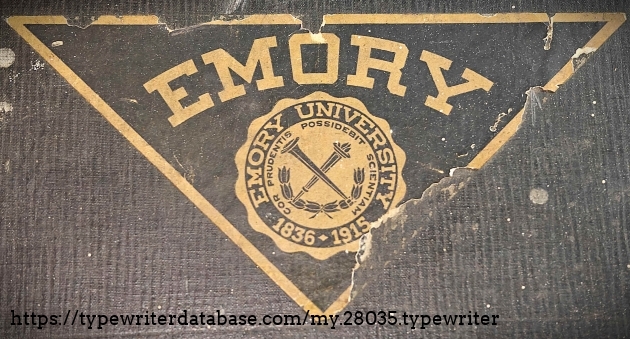 Front Emory University sticker.