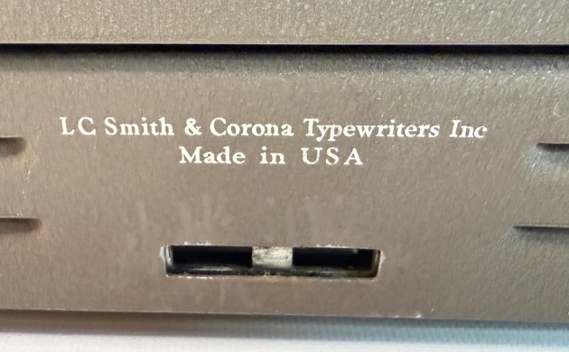 Smith Corona "Sterling" from the back (detail)...