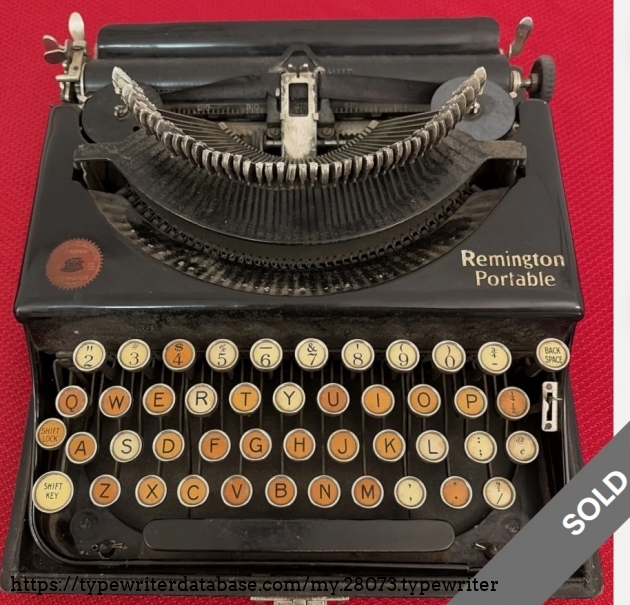 Front view, typebars deployed.