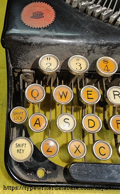 Keyboard, left side.