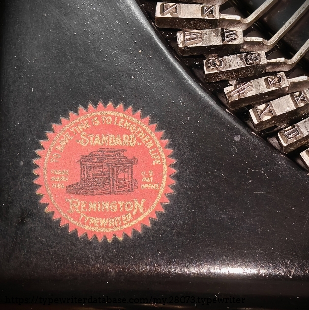 Typewriter decal from #NX13194 (May 1921) for comparison.