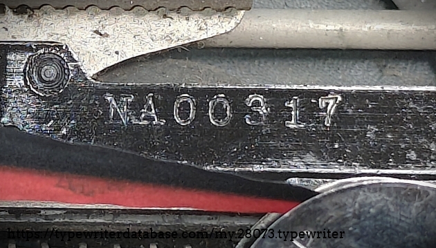 Serial number detail.