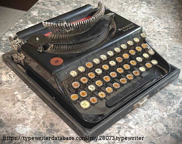 Left front quadrant with typebars extended.