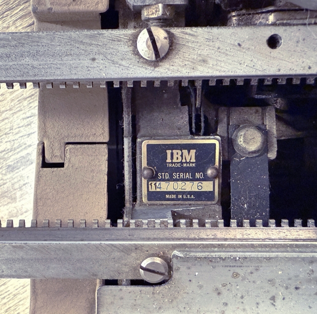 IBM "Model B" serial number location...