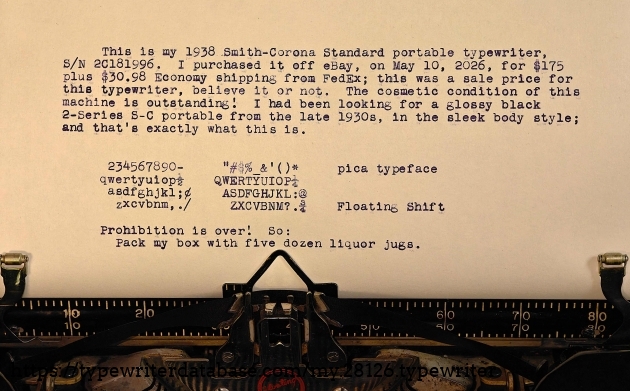 Typing sample.