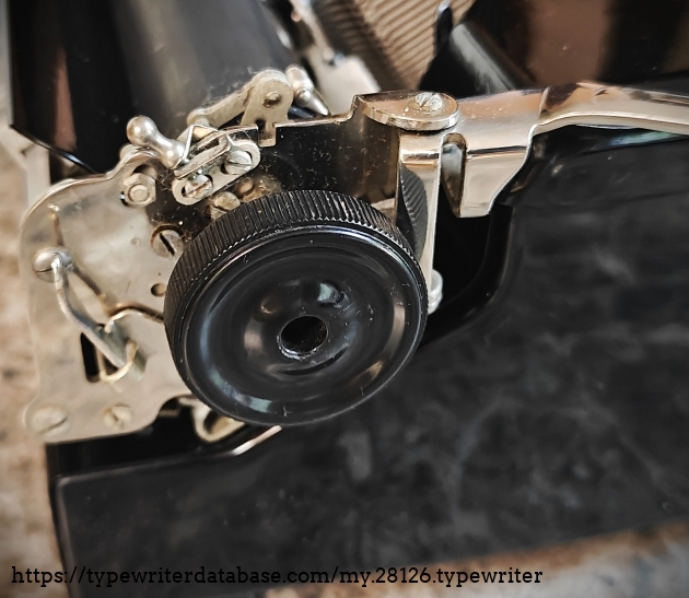 Left carriage end detail.