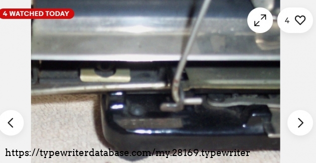 Back view, close-up of the serial number riser.  Unfortunately, the serial number is illegible.
