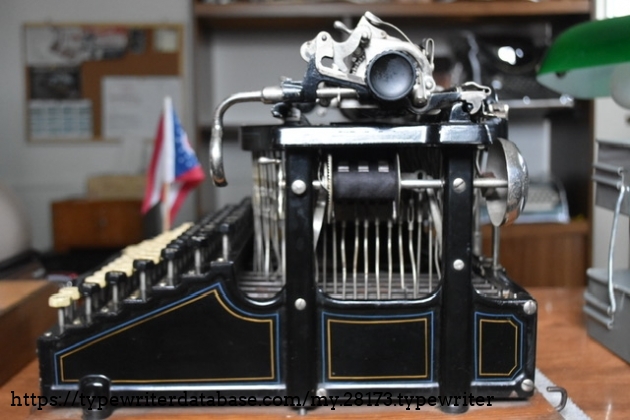 Right side of this heavy bulky girl.  Note the ribbon spool tucked away within the machine.
