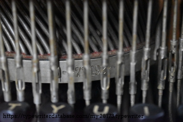 Serial number 77492 dates this machine 1903.