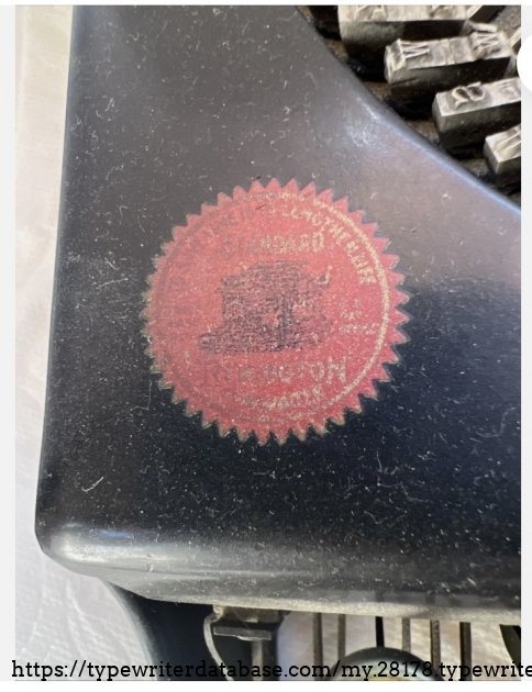 Typewriter decal.