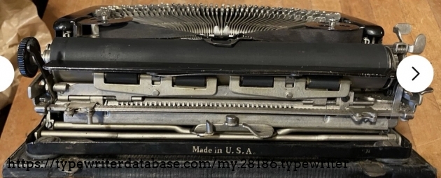 Rear view, typebars retracted.