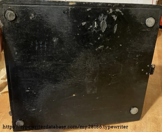Underside of base.  This typewriter does NOT have its case top.