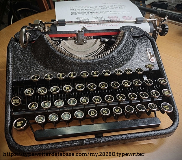 Front, with paper inserted.