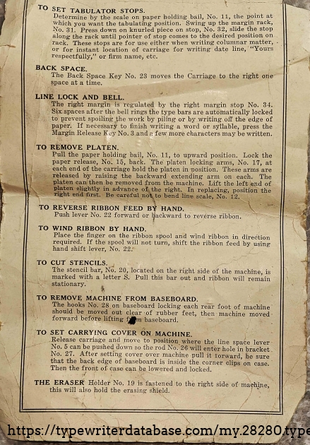 Instruction guide, flip side.