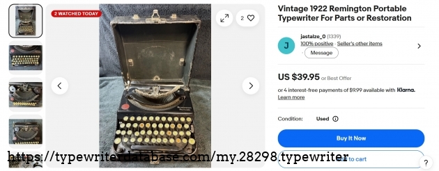 Main eBay listing page.