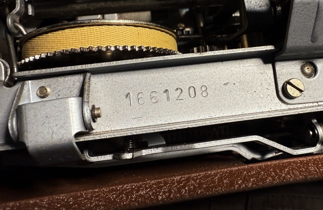 Olympia "SM4" serial number location...