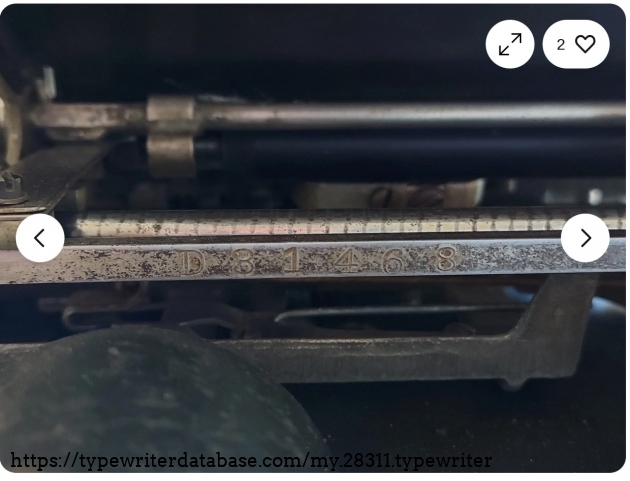 Carriage serial number.