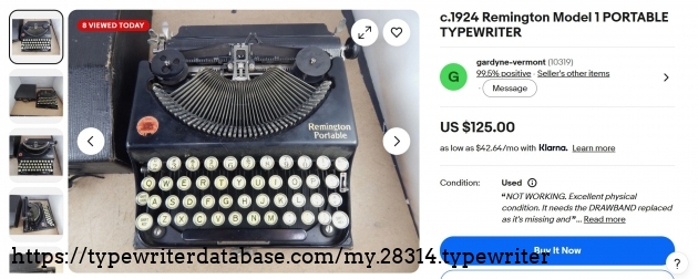 Main eBay listing page.