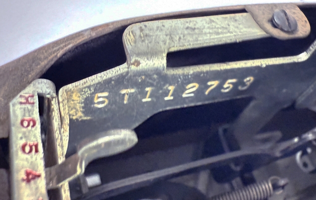 Smith Corona "Super" serial number location...