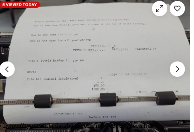Typing sample.