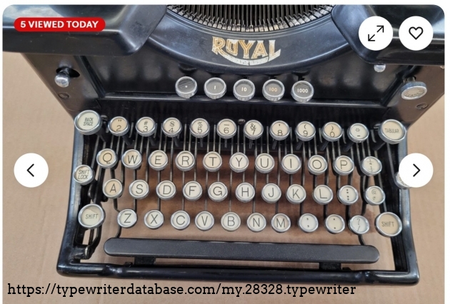 Keyboard with decimal tabulator.
