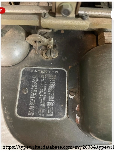 Left rear patent plate.