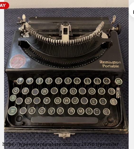 Front, typebars extended.