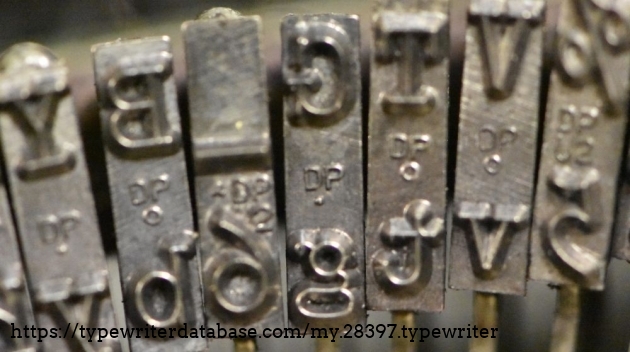 The DP denotes Union Foundry Distinctive Pica.