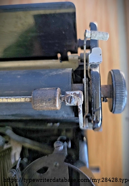 Right carriage end and controls.
