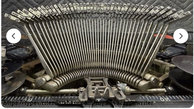 Closeup of typebars, showing clean of foundry marks.