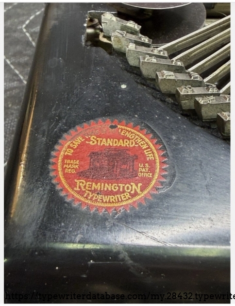 Remington typewriter decal.