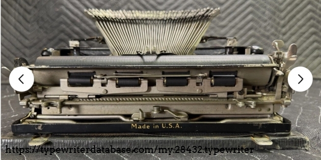 Aft low-angle, typebars extended.