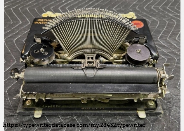 Aft higher elevation view, typebars extended.