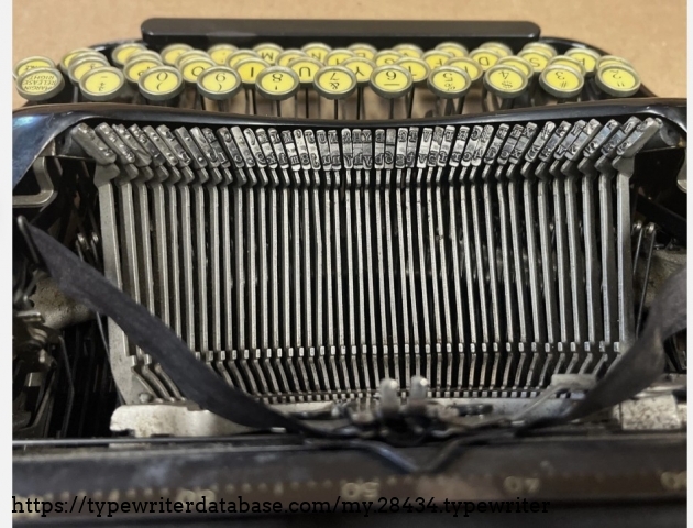 Type basket from rear view.  Foundry marks indicate Pica.