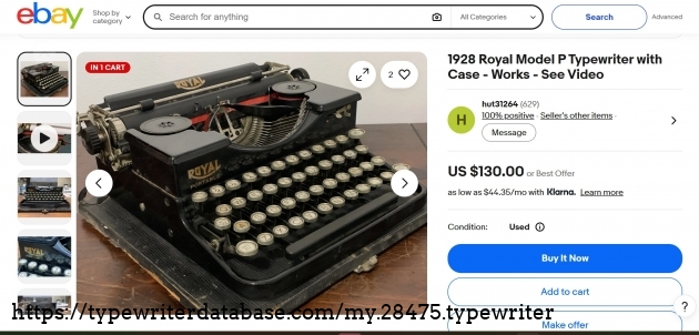 eBay main listing page.