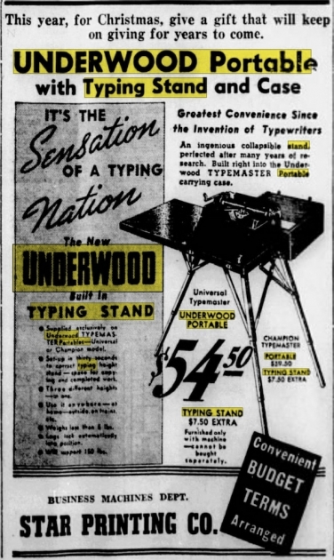 1940 Christmas Ad (Miles City Star, Montana)